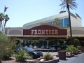 Photo of the front entrance of the New Frontier
hotel/casino .