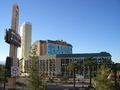 The New Frontier hotel/casino from
the roof of the Wynn parking garage.