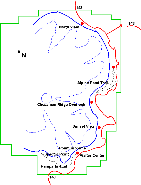 Map of Cedar Breaks National
Monument