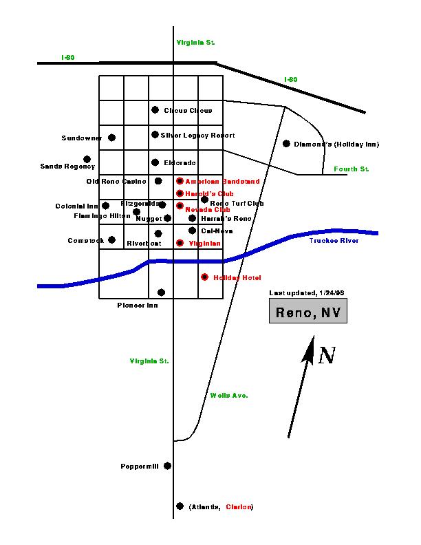 Reno, NV Casino Map Goes here